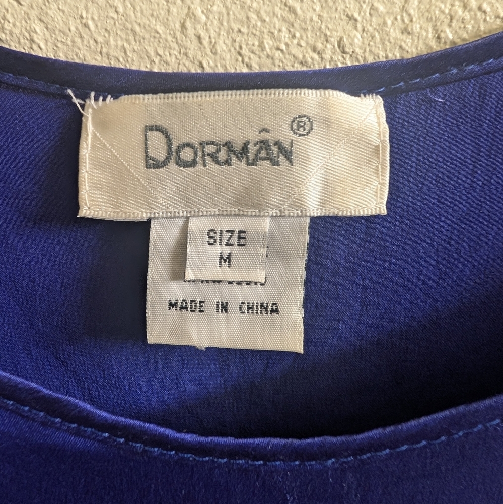 Vintage Dormân Purple/Blue Silk Top - Picture 2 of 5